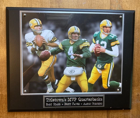 Green Bay Packers “TitleTown’s MVP Quarterbacks” Starr Farve Rodgers Man Cave Cover