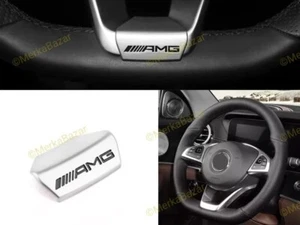 Emblema logo Amg para volante Mercedes Clase A B C E CLA GLA GLB GLC adhesivo - Picture 1 of 1