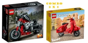 Lotto lego Technic 42132 Motocicletta e Creator 40517 Vespa Rossa (NUOVI ) - Foto 1 di 8