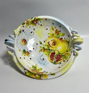 Pascal G.G. Ravello LARGE Hand Painted Serving Bowl - Made In Italy. - Picture 1 of 6