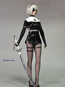 Customed 1/6 Female 2B Beauty Girl Head Sculpt Clothes Body Weapon 12''Figure - Picture 1 of 5