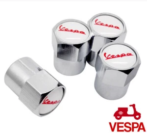 Vespa Scooter Wheel Valve Dust Caps. FITS ALL MODELS. GTS Super 125 300 etc - Picture 1 of 3