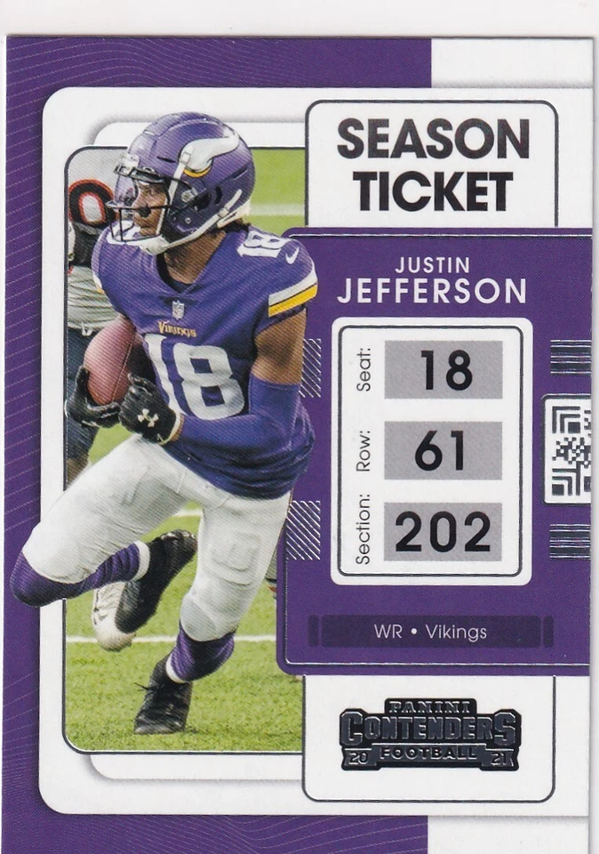 2021 CONTENDERS JUSTIN JEFFERSON MINNESOTA VIKINGS BZ-3969 - Image 1 of 1