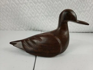 Wood Duck Hand Carved /Decoy/Solid Wood/Vintage/Dark Finish  - Picture 1 of 8