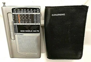 GRUNDIG MINI WORLD 100 PE AM FM STEREO UNGETESTET 1-6 BAND RADIO ANTENNEN WIE BESEHEN VT - Bild 1 von 10
