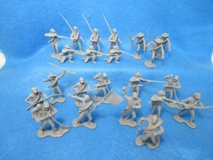Marx/CTS  Confederate infantry, 22 in all 10 poses, gray, 1/32 - Picture 1 of 9