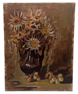 " FIORI DI CARDO " ADORNI 40X50 DIPINTO OLIO SU TELA CERTIFICATO - Bild 1 von 2