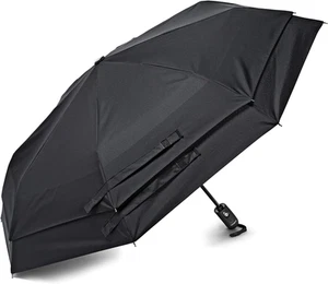 Samsonite Windguard Auto Open/Close Umbrella - Black, Compact & Durable - Picture 1 of 12