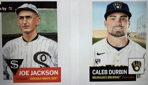 Topps Living Set Bundle 880-881  ⚾️ Caleb Durbin RC - MIL ⚾️ Joe Jackson - CWS - Picture 1 of 5