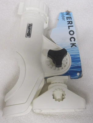 Scotty Powerlock Rod Holder White with 241 Side/Deck Mount #230-WH - Image 1 of 4