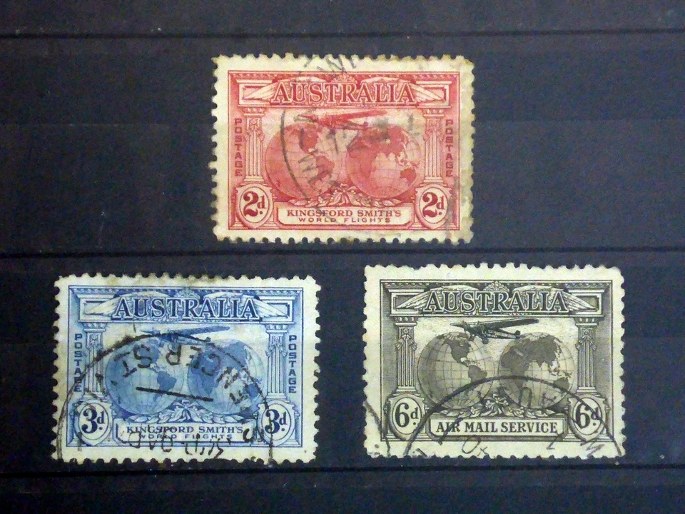A 3904 Australia 1931 SG121-123 Kingsford Smith's Flight Fine Usado Foto 1 de 1