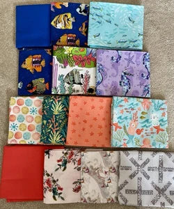 Bundle of 14 Fat Quarters 55cm x45cm 100% Cotton - Picture 1 of 1