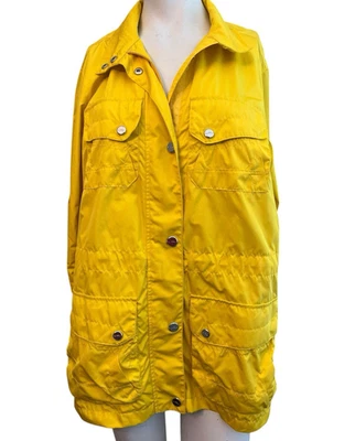 Lauren Ralph Lauren Womens XL Yellow Zip Snap Windbreaker Jacket Rain Coat - Image 1 of 4
