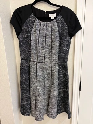EUC Jessica Simpson Textured Cap Sleeve Fit & Flare Dress - Size 12 - Image 1 of 2