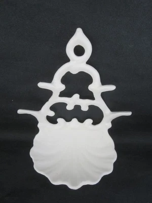 Ancien porte savon Accessoire de salle de bains fonte émaillée blanc 15 x 19 cm - Photo 1/4