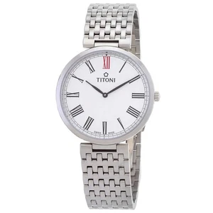 Titoni Slenderline Quartz Silver Dial Men's Watch TQ-52718-S-608 - Picture 1 of 3