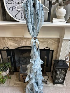 BRONX & BANCO baby blue Python print ruffle cutout high low dress sz M / US 6 - Picture 1 of 7