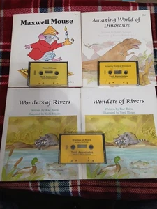 Vintage Troll Associates Children's Books With Cassette Tapes Maxwell Mouse - Imagen 1 de 3