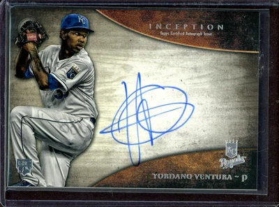 YORDANO VENTURA ~ 2014 年 Bowman Inception 亲笔签名 #RA-YV (A975) — 第 1/2 张图片