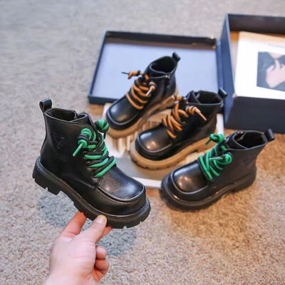 Boys Girls Ankle Boot Side Zipper Lace Up Work Boots Toddler Little Kid/Big Kid - Image 1 of 4