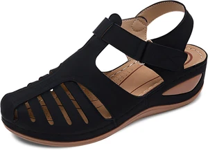 Women'S Wedge Sandals Summer: Closed Toe Sandals for Women Platform Dressy Wedge - Picture 1 of 6