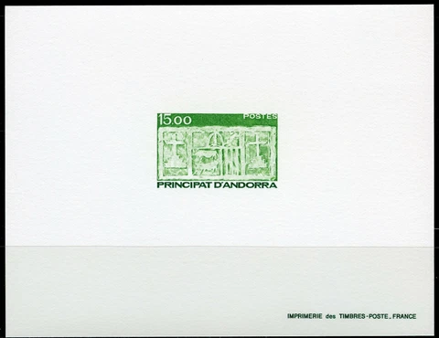 Andorra Proof Luxury Proof Yvert 347 ECU Primitive Of Dales 1986 Cover