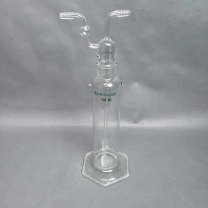 Chemglass Gas Washing Drechel Bottle 500 mL Tall Form - Picture 1 of 11