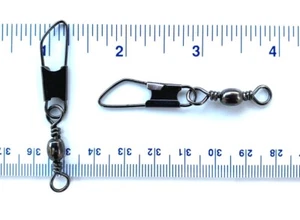 100 GT Barril Negro Pesca Giratorios con Safety Snap Talla 1 (70# Prueba) - Imagen 1 de 1