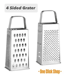 4 Sided Grater Stainless Steel Multipurpose Shredder for Cheese Vegetable & More - Picture 1 of 7