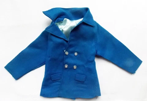 1970 BROADWAY JOE NAMATH 12" mego football figure -- DOUBLE COVERAGE Blue JACKET Cover