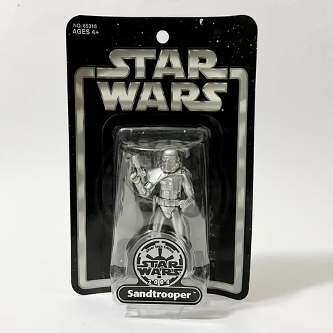 Star Wars Sandtrooper Action Figure 2004 -Silver Saga Edition Hasbro MOC Cover