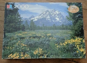 Grand Teton National Park Wyoming 2000 Piece Puzzle 1986 MB NIB - Picture 1 of 4