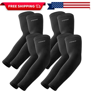 4 Pairs UV Sun Protection Arm Sleeves - Arm Sleeve UPF 50 Cooling for Men Women - Picture 1 of 12