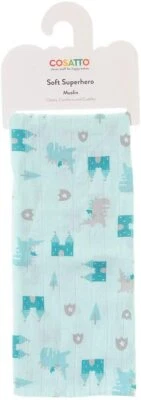 Cosatto Premium Musselin eckig groß 80cm x 80cm in Dragon Kingdom 100% Baumwolle