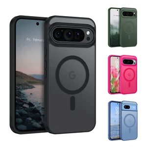 For Google Pixel 9 Pro XL / Pro / 9A / 9 Frosted Case MagSafe Shockproof Cover - Picture 1 of 34