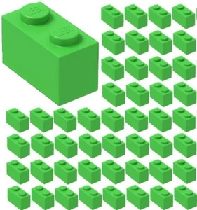 ☀️Lego 1x2 VERDE BRILLANTE x50 bloques de construcción pieza pieza lote a granel Legos 3004 - Imagen 1 de 2