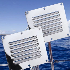 5" Marine Boat 316 Stainless Steel Air Vent Louver Grill Cover Ventilation Flat - Picture 1 of 5