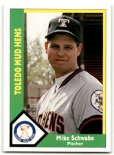 1990 CMC Toledo Mud Hens Mike Schwabe Toledo Mud Hens #9