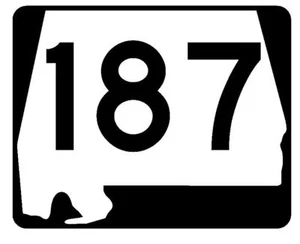 Alabama State Route 187 Sticker R4586 Highway Sign Road Sign Decal - Picture 1 of 1
