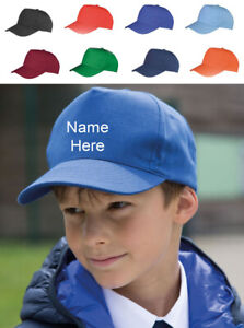 Personalised Kids Embroidery Baseball Cap Girls Boys Childrens Hat Summer Name