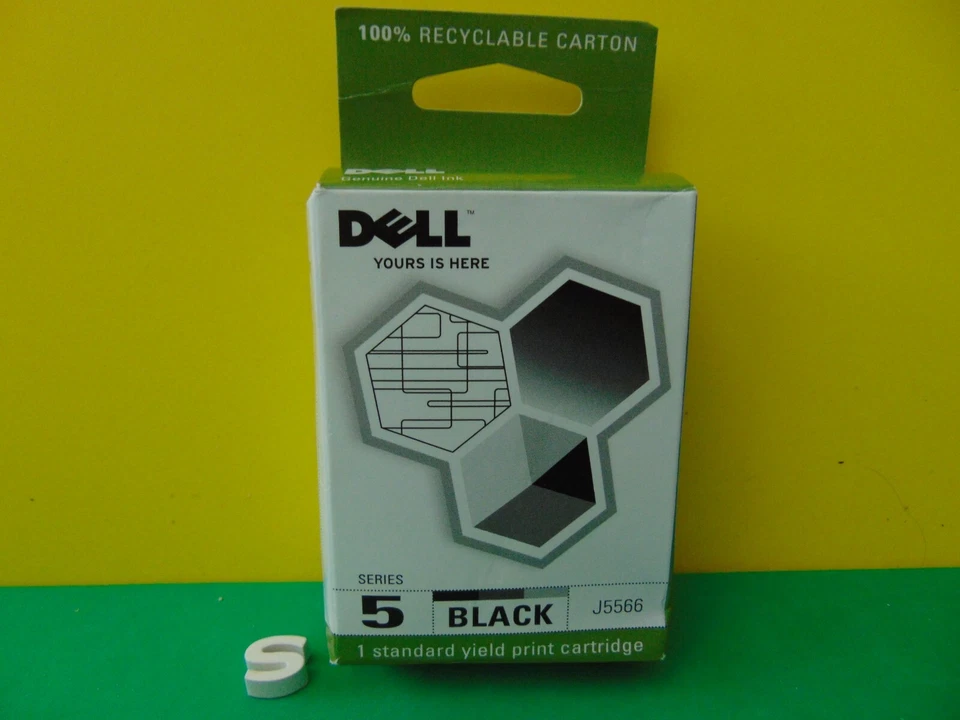 2 Genuine Dell Black Series 5 J5566 Ink Cartridges