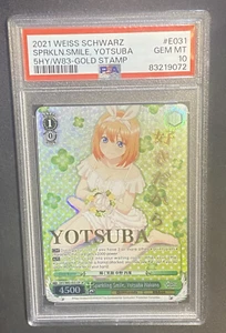 2021 Weiss Schwarz Japanese Sparkling Smile Yotsuba Gold Stamp #W83-E031 PSA 10 - Picture 1 of 2