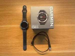 Garmin Fenix6 Sport Smartwatch Schwarz 47mm Unisex Japan mit Box Gebraucht - Bild 1 von 6