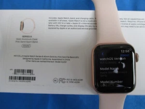 APPLE WATCH Series 6 GPS Wifi 40MM GOLD Aluminum CASE Pink Sand Sport BAND SM ML - Zdjęcie 1 z 23
