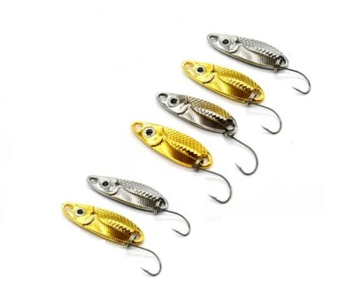 6 x SPOON ONDULANTI A FORMA DI PESCE 3,5 /5 GR AREA TROUT TROTA BASS AMO SINGOLO - Immagine 1 di 2