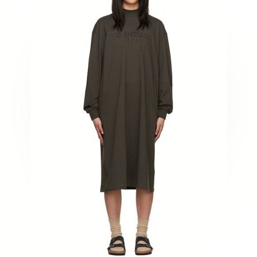 Abito midi con logo Fear of God Essentials girocollo taglia L