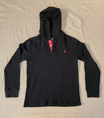 Polo Ralph Lauren Sudadera con Capucha Juvenil L (14-16) Negro Pullover Rojo Poni Foto 1 de 4