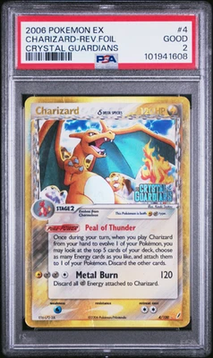 PSA 2  2006 POKEMON EX CRYSTAL GUARDIANS #4 CHARIZARD REV FOIL 🔥 - Image 1 of 2