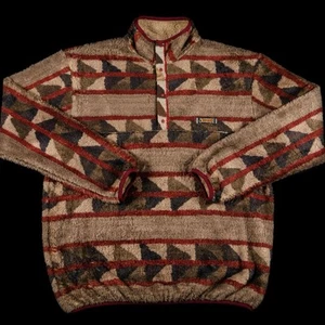 Kapital Pueblo Stripe Fleece Pullover Brown Size 4 - Picture 1 of 8