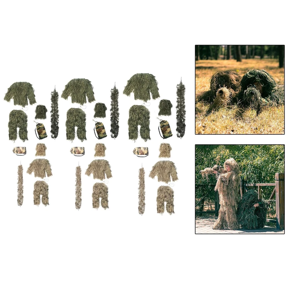 Teen Ghillie Suit Leichter 3D-Tarnanzug für die Jagd im Wargame-Dschungel - Bild 1 von 1